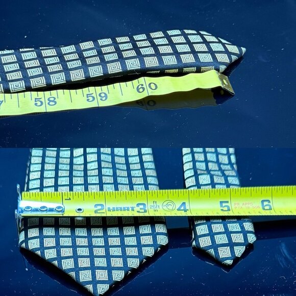 Donald J. Trump Signature Collection Necktie - Black/Gold Geometric 100% Silk - Picture 4 of 7